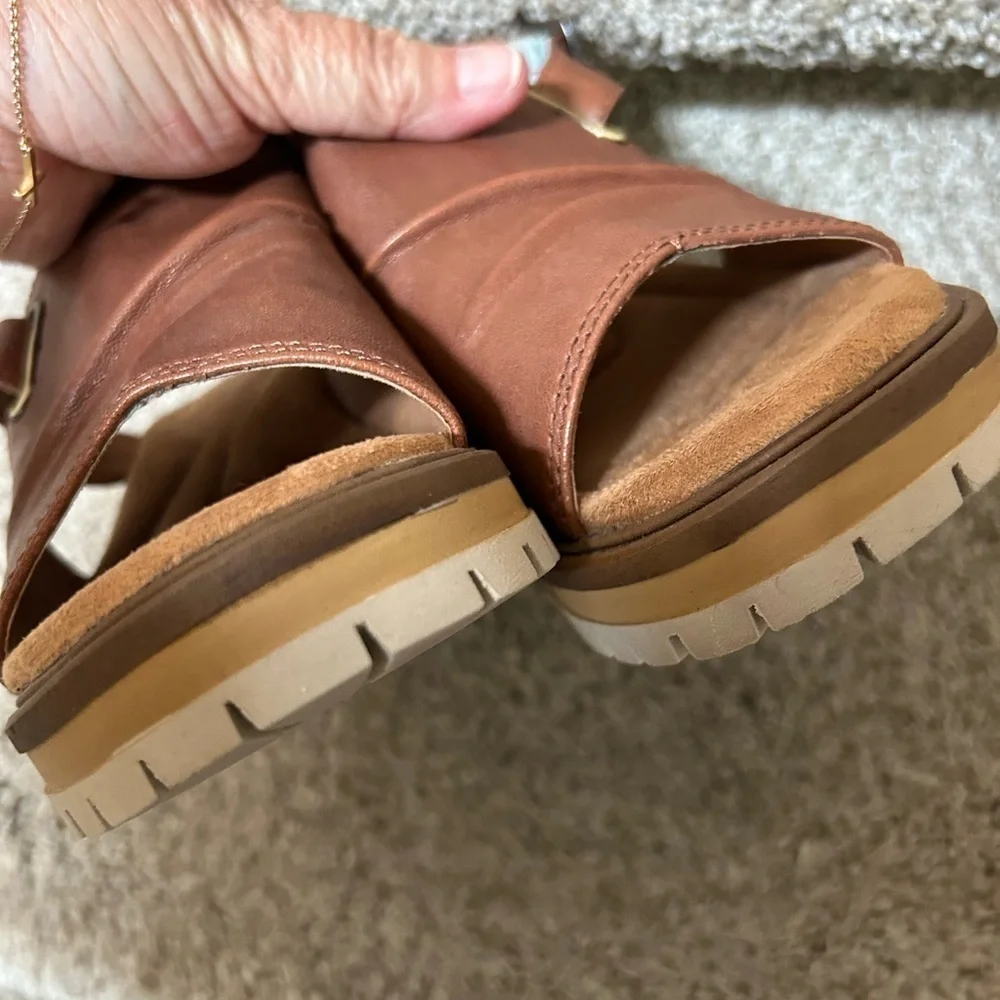 NWOT Salvia “Hope” Cuoio Sheep Leather Platform Sandals. Chunky. Comfort. Sz 36 - Picture 8 of 11